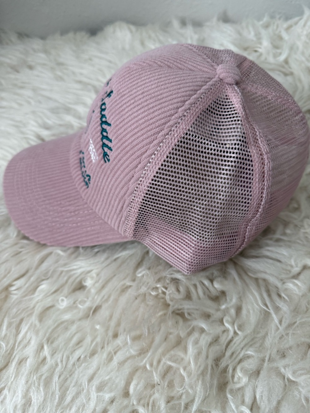 Anthropologie Worn/West Pink Corduroy Trucker Hat - Picture 3 of 7